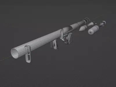 M1 Bazooka Low-poly 3D model