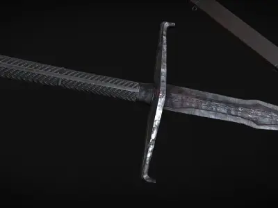 Demon Knight Sword Low-poly 3D model