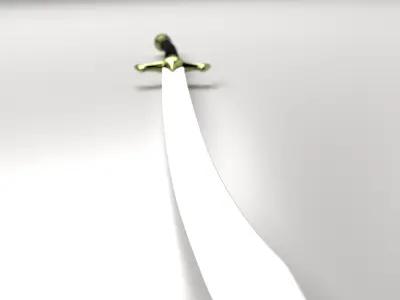 Scimitar sword 3D model