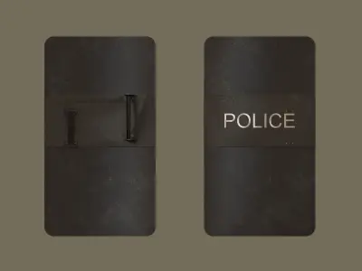 Police shield Free low-poly 3D model