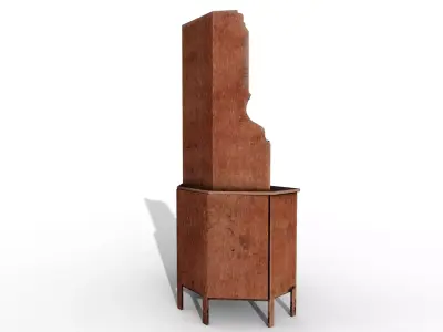 abandoned Shelf Low-poly 3D model