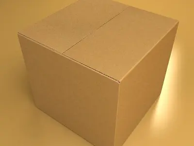 Photoreal Cardboard Carton High Res 3D model