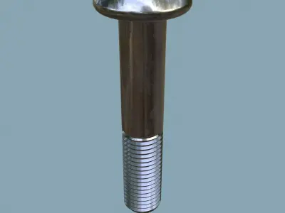 Steel Stained M12 Bolt Allen Dome 3D model