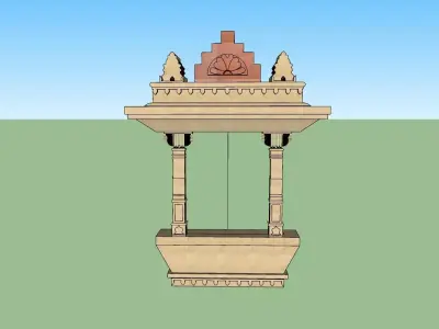 indian jodhpuri stone jharokha 3d modal Low-poly 3D model