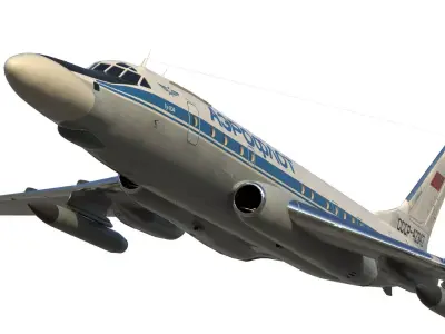 Tu-104 Sh Navigator trainer 3D model