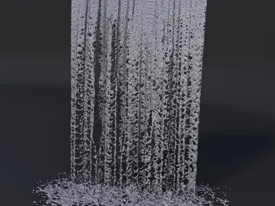 Animated Waterfalls 3D model