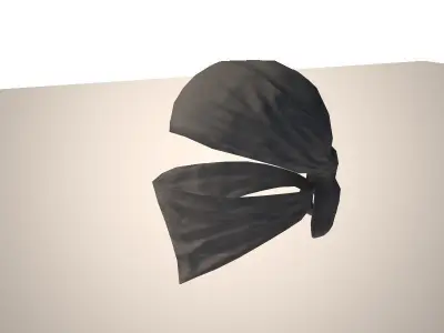 Bandana terrorist character mercenary Low-poly 3D model
