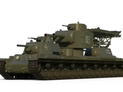 KV-6 Behemoth tank 3D model