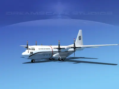 Lockheed C-130 Hercules Southern Air Transport 3D model