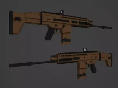 Voxel FN-Scar 3D model