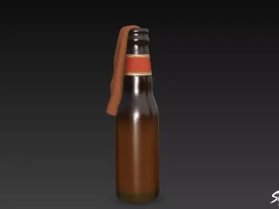 Molotov Brown Low-poly 3D model
