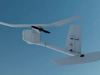 RQ-11 Big Crow US military drone small UAV portable drone 3D model