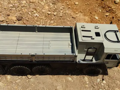 Crawler Cat 1 6x6 Sideboard Flatbed - 1-10 RC body attachment 3D print model