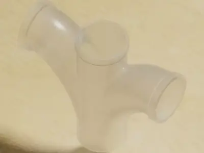 Transparent Fitting Double Bend Y 3D model