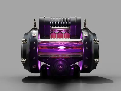 Stylized Pulse Engine animation 3D model 3D model