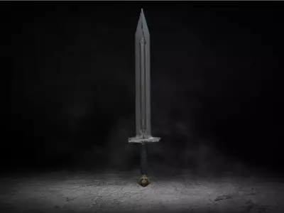 Medieval Kings Relic Greatsword Low-poly 3D Model Low-poly 3D model