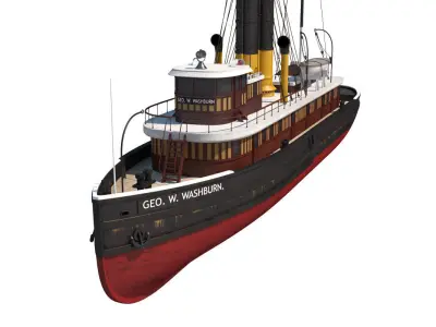 George Washburn Tugboat 3D model