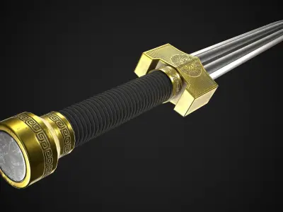 Melee Weapon Set A4 3D Model Collection