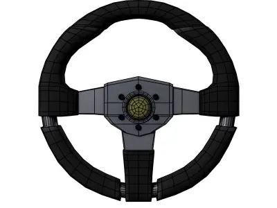 Steering Wheel Low-poly 3D model
