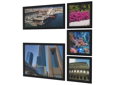 Paintings Low-poly 3D model