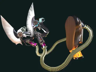 cyber daggers Low-poly 3D model