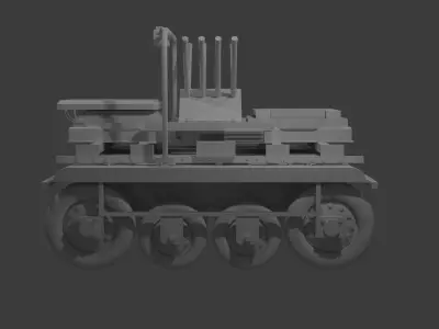 EWS Ground Drone Volya-E Low-poly 3D model