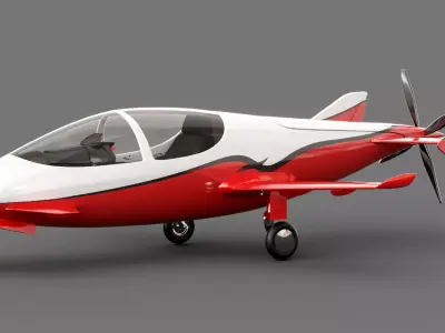 Single-seat aircraft 3D model