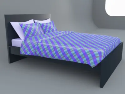 malm bed Low-poly 3D model