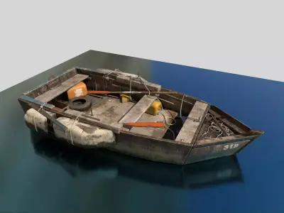 Old Fishing Boat  3D model