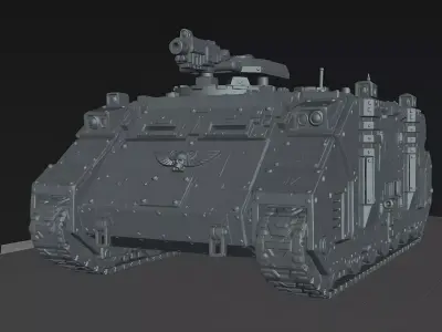 Armored Siege Transport STL Sci Fi Tank Miniature Model 3D print model