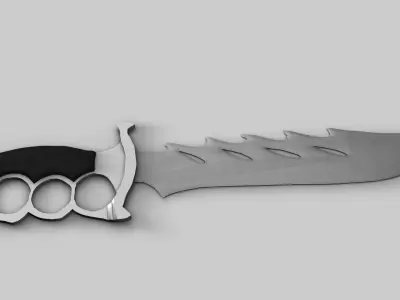 Brass Knuckles Knife 3D model
