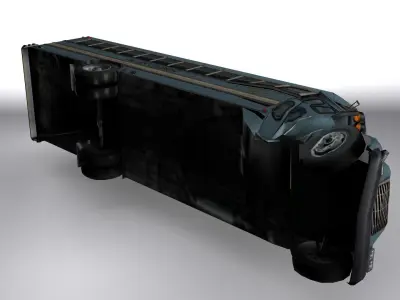 Broken Bus Low-poly 3D model