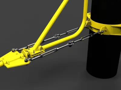 Riser clamp at mudslide Free 3D model