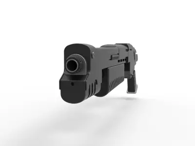 Shotgun from the movie Judge Dredd 1995 3D model