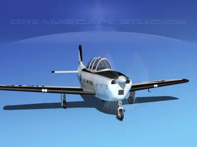 Beechcraft T-34 Mentor V07 USAF 3D model
