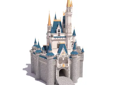 Cinderella castle 3D model purchase