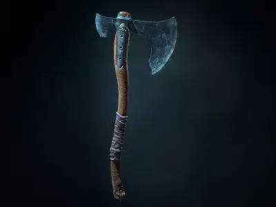 God Of War 4 Leviathan s Axe Low-poly 3D model