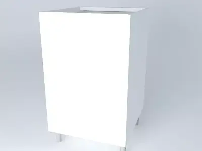 Counter with drawer and two drawers Free 3D model