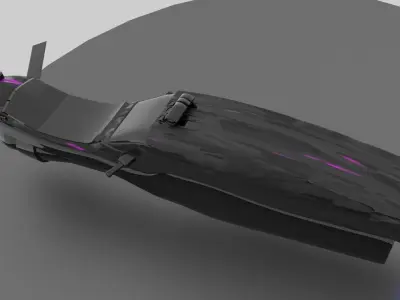 Motobike futuristic spaceship 3D model