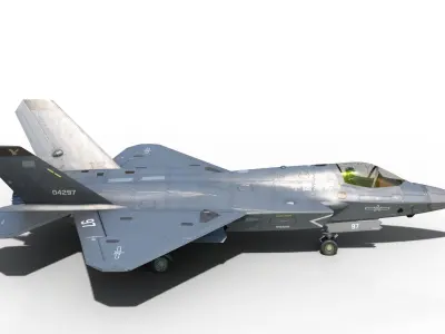Shenyang J35 F35 gyrfalcon Fighter J-35 stealth aircraft Low-poly 3D model