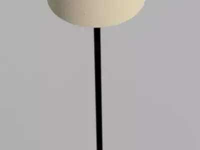 Minimal Modern Floor Lamp Free low-poly 3D model