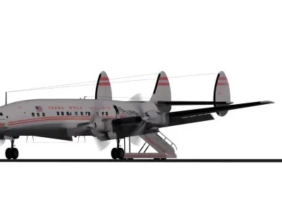 Lockheed-L 1649A Starliner 1957 3D model