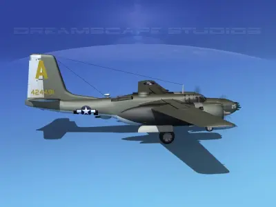 Douglas A-26B Invader V05 3D model
