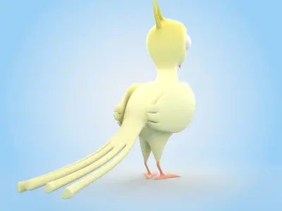 Cockatiel Bird 3D model