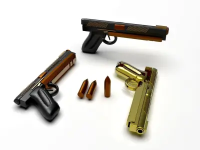 Semi Automictic Pistol 3D model