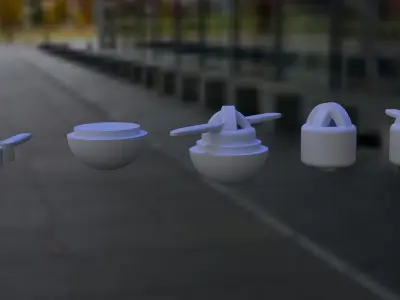 Drone-Bot52 Low-poly 3D model