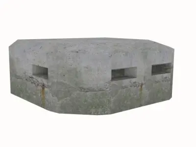 Old bunker Free low-poly 3D model