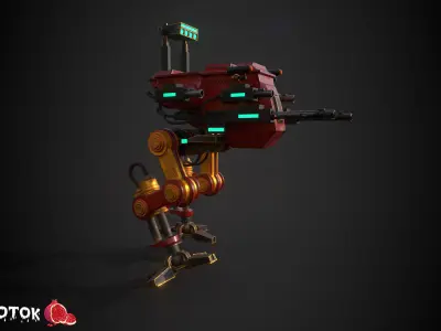 AssaultMech robot Free low-poly 3D model