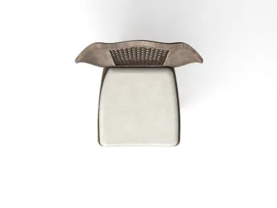 Chair Wood and Wicker  Free 3D model