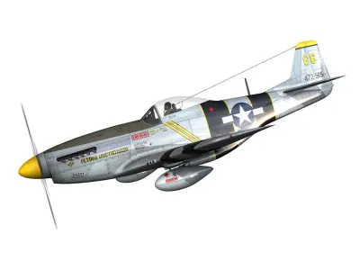 North American P-51D Mustang - Flying Undertaker 3D model